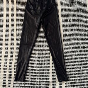 Shosho Size Medium black faux leather leggings